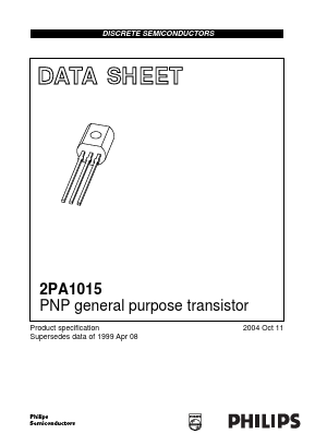2PA1015Y,126 Datasheet PDF NXP Semiconductors.