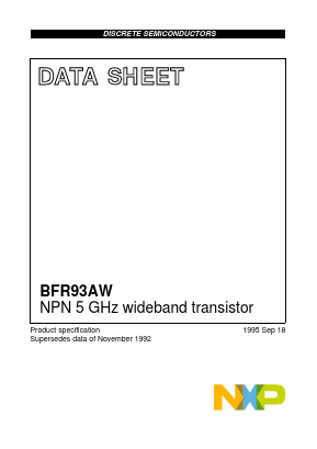 BFR93AW,115 Datasheet PDF NXP Semiconductors.