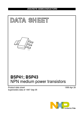 BSP41 Datasheet PDF NXP Semiconductors.