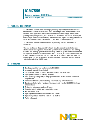 ICM7555 Datasheet PDF NXP Semiconductors.