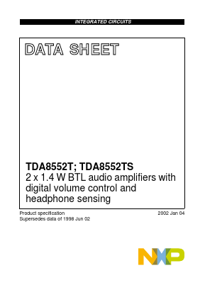 TDA8552T Datasheet PDF NXP Semiconductors.