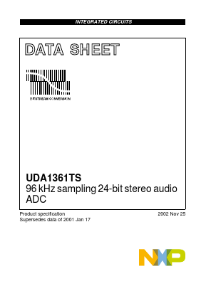 UDA1361TS/N1,118 Datasheet PDF NXP Semiconductors.