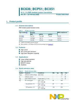 BC636,112 Datasheet PDF NXP Semiconductors.