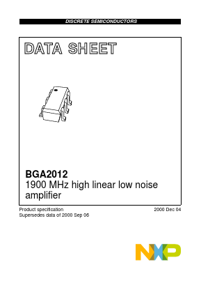 BGA2012 Datasheet PDF NXP Semiconductors.