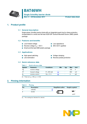 BAT46WH Datasheet PDF NXP Semiconductors.