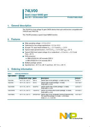 74LV00D Datasheet PDF NXP Semiconductors.