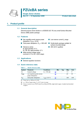 PZU11B3A/DG Datasheet PDF NXP Semiconductors.