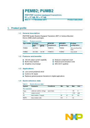 PUMB2125 Datasheet PDF NXP Semiconductors.