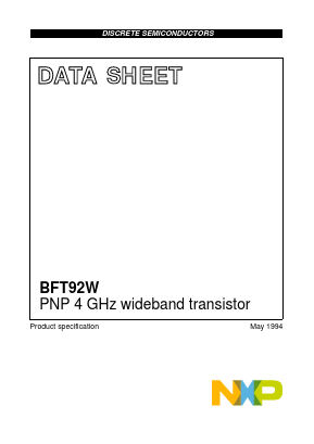 BFT92W Datasheet PDF NXP Semiconductors.