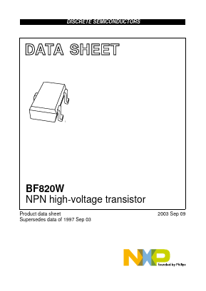 BF820W Datasheet PDF NXP Semiconductors.