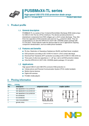 PUSBMXX4-TL Datasheet PDF NXP Semiconductors.
