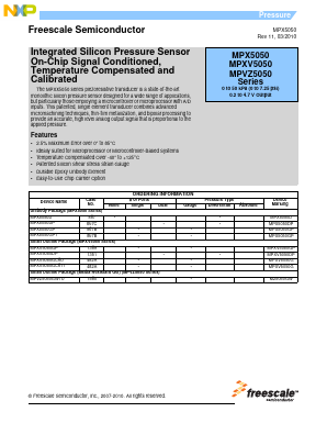 MPXV5050G Datasheet PDF NXP Semiconductors.