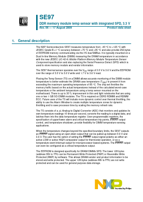 SE97PW Datasheet PDF NXP Semiconductors.