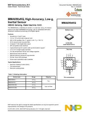 MMA6900KQR2 Datasheet PDF NXP Semiconductors.