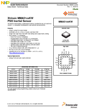 MMA5148KWR2 Datasheet PDF NXP Semiconductors.