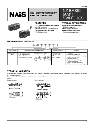 AM1501K Datasheet PDF Matsushita Electric Works