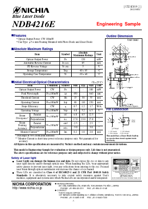 NDB4216E-E Datasheet PDF Nichia Corporation