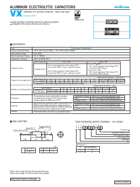TVX1H101MAD Datasheet PDF Nichicon