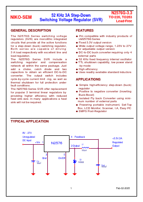 N2576G-3.3 Datasheet PDF Niko Semiconductor