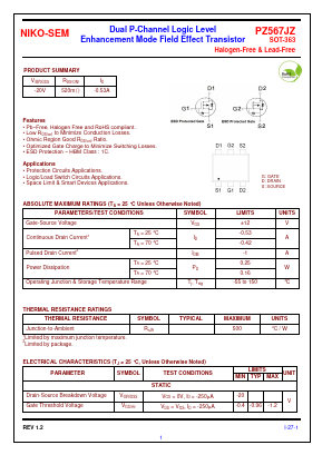 PZ567JZ Datasheet PDF Niko Semiconductor