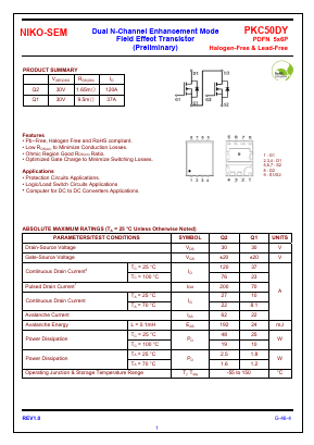 PKC50DY Datasheet PDF Niko Semiconductor
