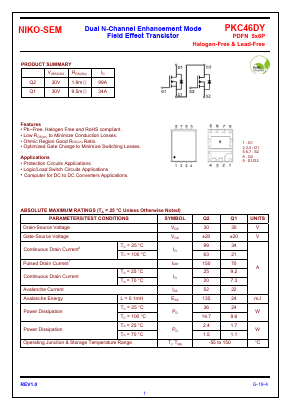 PKC46DY Datasheet PDF Niko Semiconductor