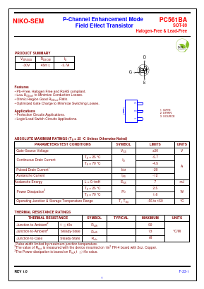 PC561BA Datasheet PDF Niko Semiconductor