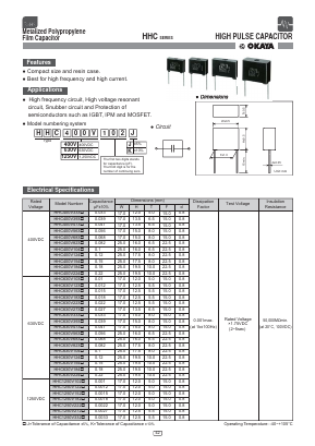 HHC1250V682K Datasheet PDF Okaya Electric America, Inc.
