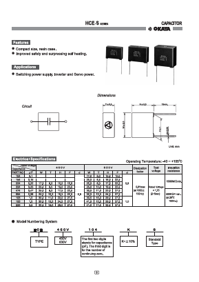 HCPB630V154KS Datasheet PDF Okaya Electric America, Inc.