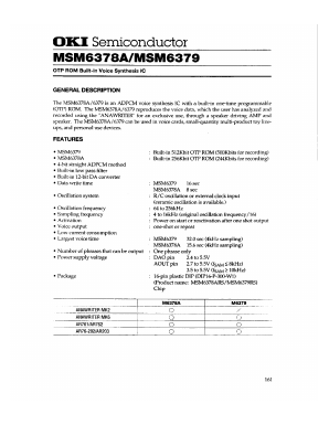 MSM6379RS Datasheet PDF Oki Electric Industry