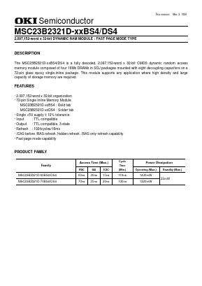 MSC23B2321D Datasheet PDF Oki Electric Industry