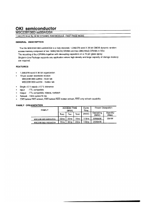MSC23B136D-XXBS4 Datasheet PDF Oki Electric Industry