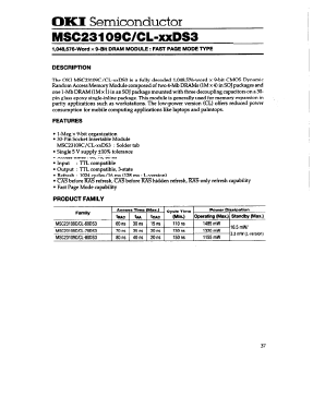 MSC23109C/CL-70DS3 Datasheet PDF Oki Electric Industry