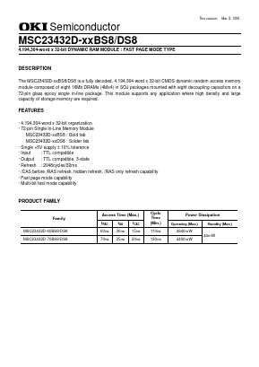 MSC23432D-XXBS8 Datasheet PDF Oki Electric Industry