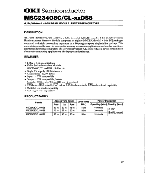 MSC23408CL-60DS8 Datasheet PDF Oki Electric Industry