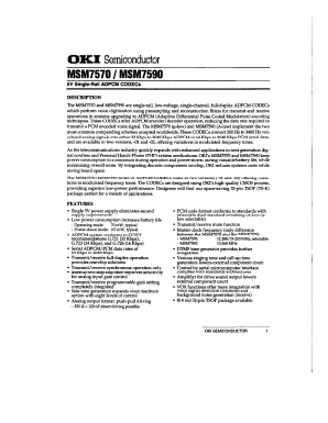 MSM7570-TS-K-01 Datasheet PDF Oki Electric Industry