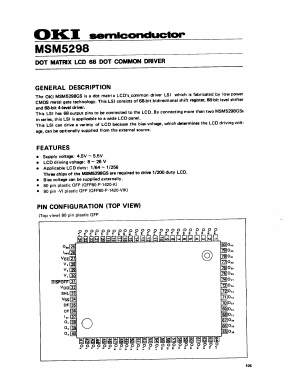 MSM5298GS Datasheet PDF Oki Electric Industry