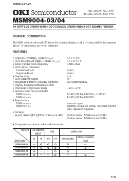 MSM9004-04GS-BK Datasheet PDF Oki Electric Industry