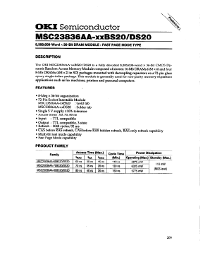 MSC23836AA-70DS20 Datasheet PDF Oki Electric Industry