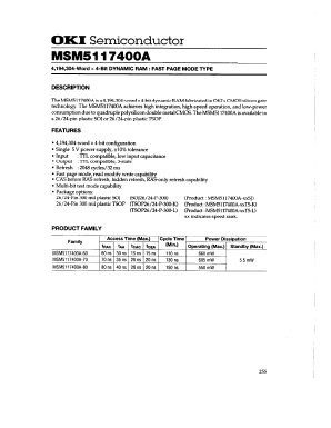 MSM5117400A-70TS-L Datasheet PDF Oki Electric Industry