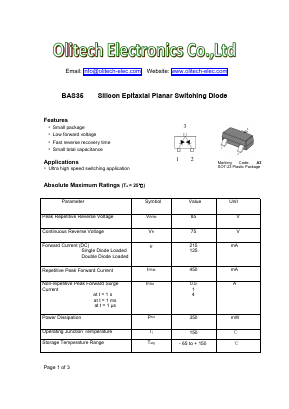 BAS35 Datasheet PDF Olitech Electronics Co.Ltd