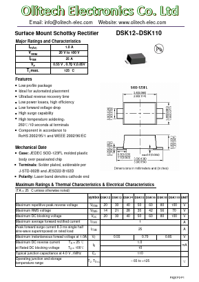 DSK32 Datasheet PDF Olitech Electronics Co.Ltd