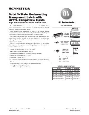 MC74HCT573AF Datasheet PDF ON Semiconductor