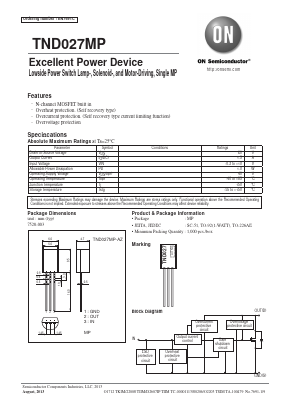 TND027MP Datasheet PDF ON Semiconductor