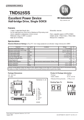 TND525SS-TL-2H Datasheet PDF ON Semiconductor