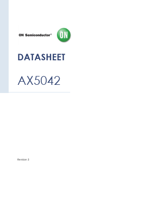 AX5042 Datasheet PDF ON Semiconductor