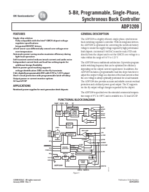 ADP3209CJCPZ-RL Datasheet PDF ON Semiconductor