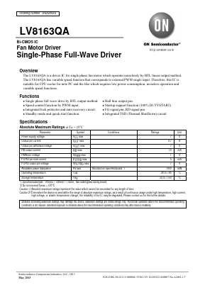 LV8163QA Datasheet PDF ON Semiconductor