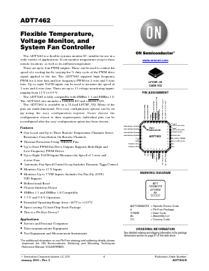ADT7462 Datasheet PDF ON Semiconductor