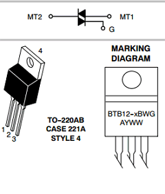 BTB12-600BW3G Datasheet PDF ON Semiconductor